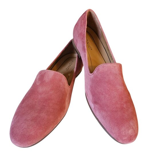 Vionic Shoes - Vionic Womens Willa Slip-On Flats SZ 11 Dusty Cedar Suede Loafer Comfort Walk